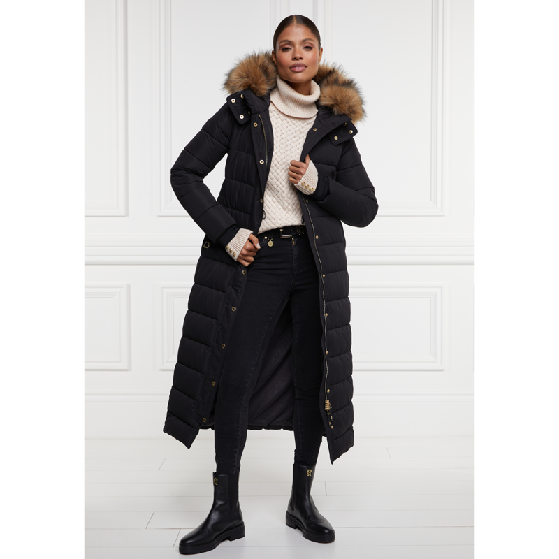Holland Cooper Stoneleigh Longline Coat - Black-2
